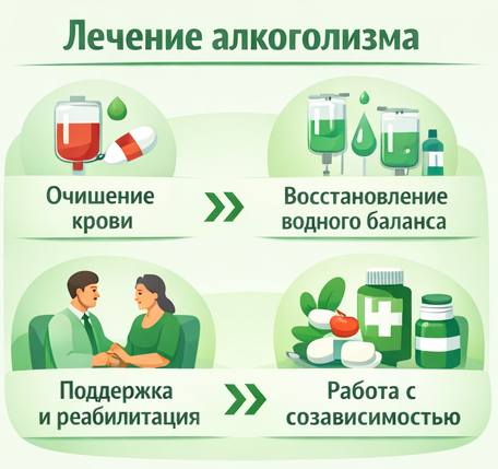 лечение алкоголизма в Первоуральске этапы